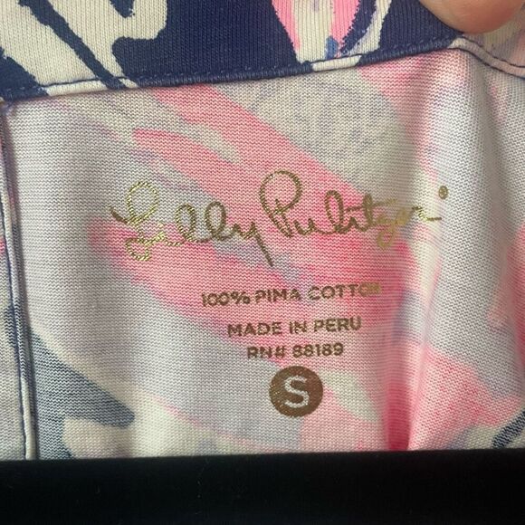 Lilly Pulitzer Merritt Pima Cotton Shift Dress Pink and Blue Size Small - Picture 5 of 12